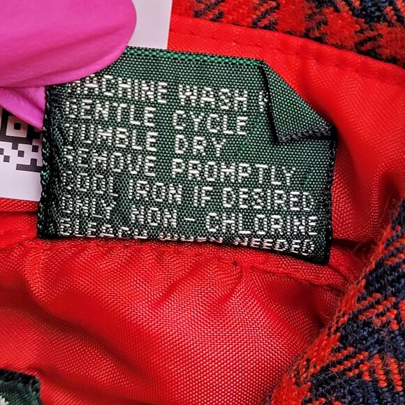 Vintage 80s Plaid Button Shirt Medium 21x29 Red - Picture 8 of 13